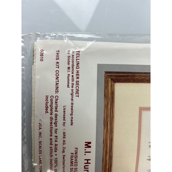 JCA Needle Treasures Counted Cross Stitch Kit "Telling Her Secret" MJ Hummel NEW - Picture 3 of 7